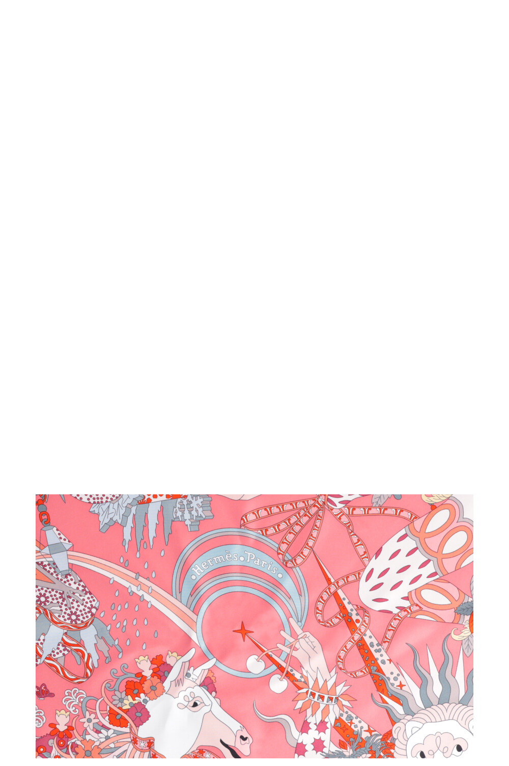 HERMÈS Le Sacre des Saisons Carré 90 Silk Pink