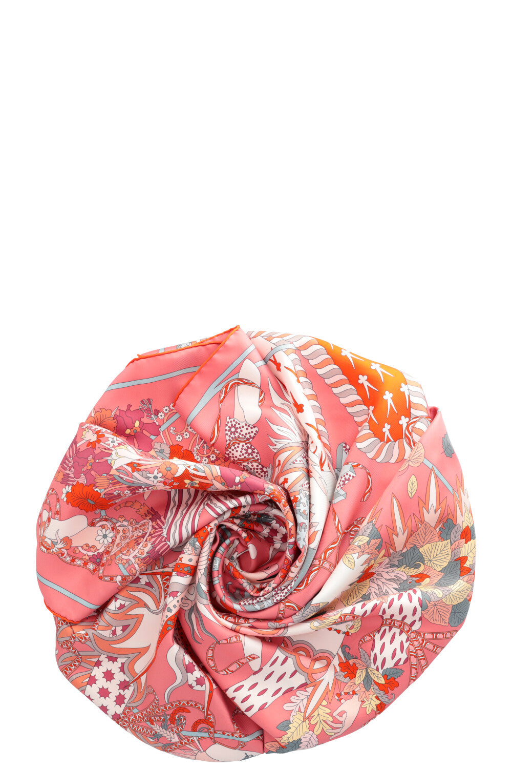 HERMÈS Le Sacre des Saisons Carré 90 Silk Pink
