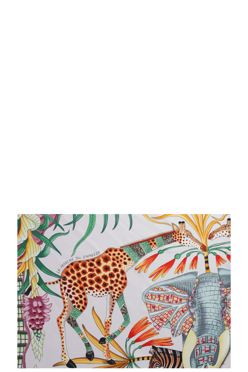 HERMÈS Carré 90 Scarf Silk Le Marche du Zambeze