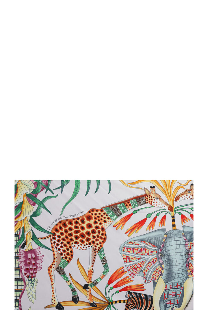 HERMÈS Carré 90 Scarf Silk Le Marche du Zambeze