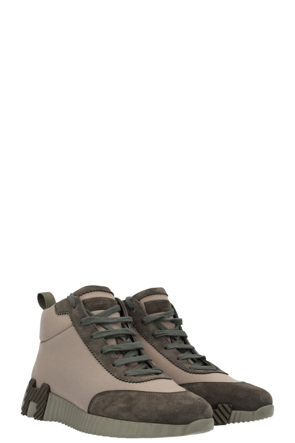 HERMÈS Hip Hop Sneakers Nylon Khaki