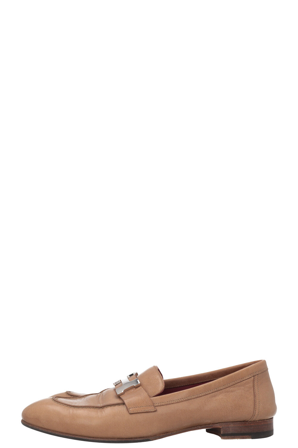HERMÈS Paris Loafers Leather Brown