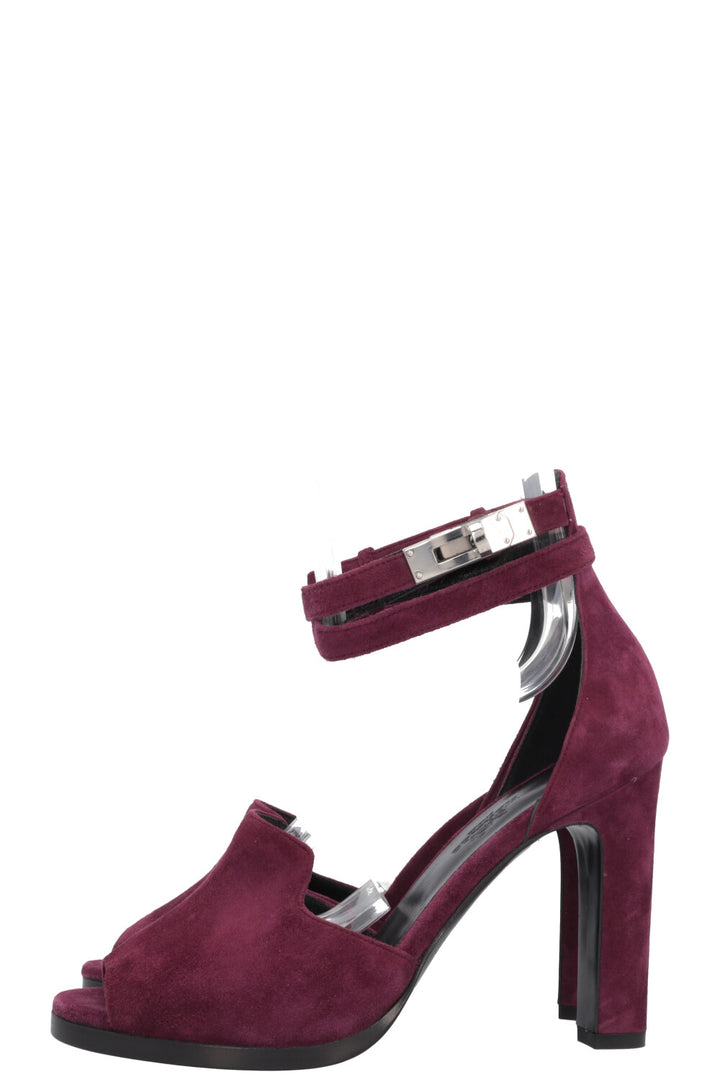 HERMÈS Nina Heels Suede Purple