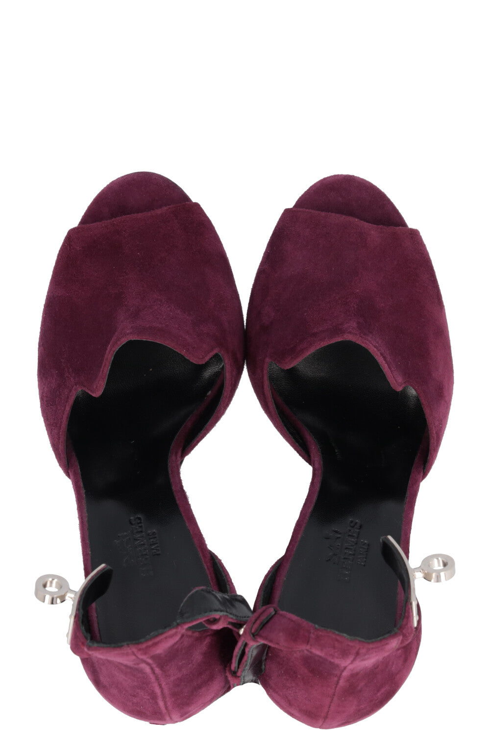 HERMÈS Nina Heels Suede Purple