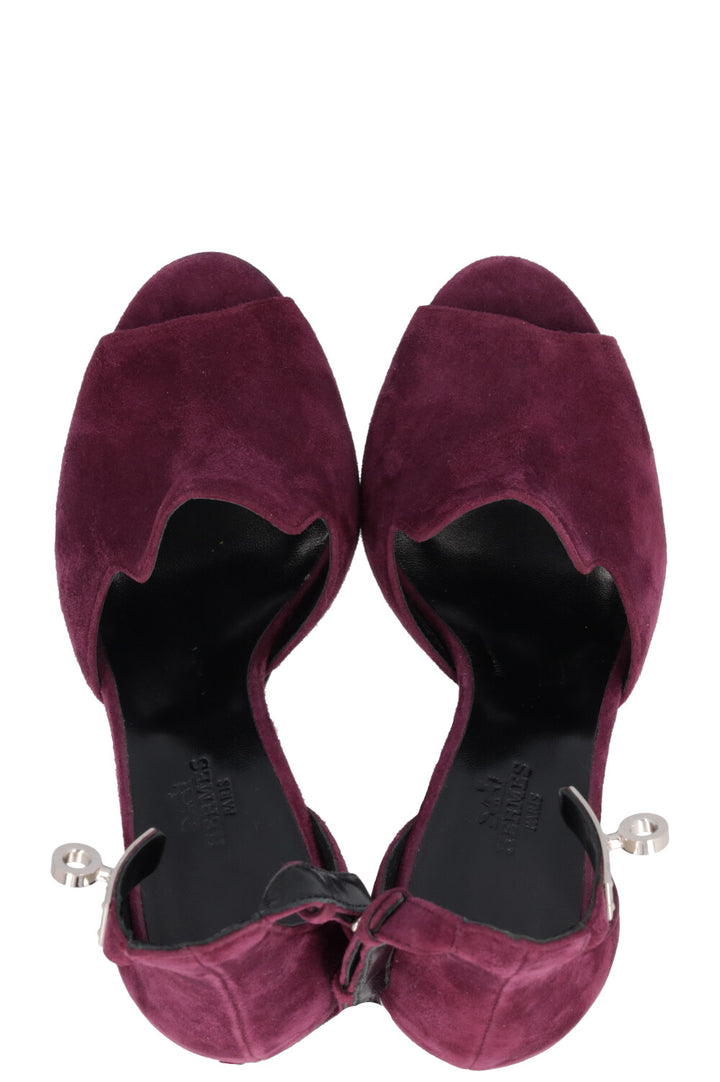 HERMÈS Nina Heels Suede Purple