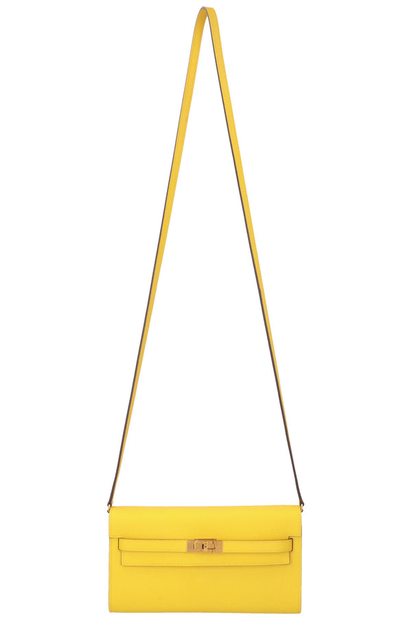 HERMES Kelly To Go Epsom Jaune Citron