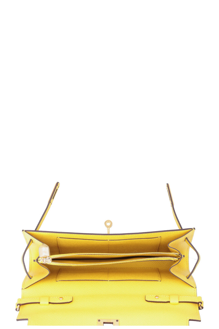 HERMES Kelly To Go Epsom Jaune Citron