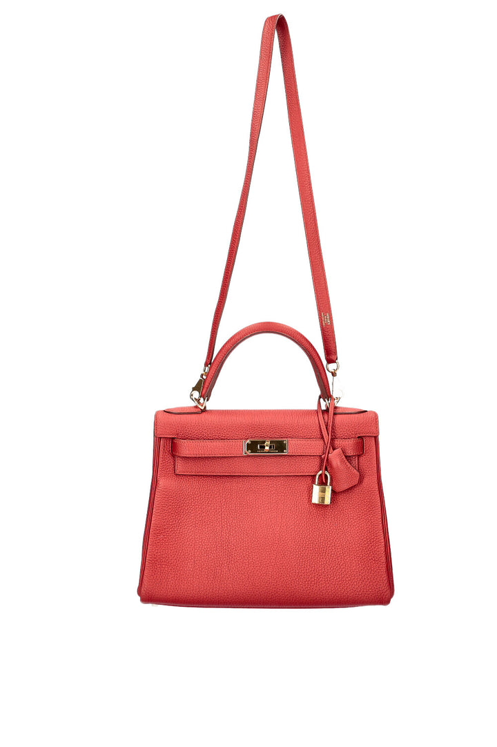 HERMÈS Kelly 28 Togo Red