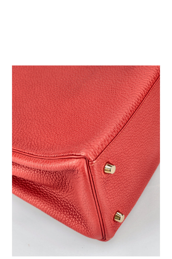 HERMÈS Kelly 28 Togo Red