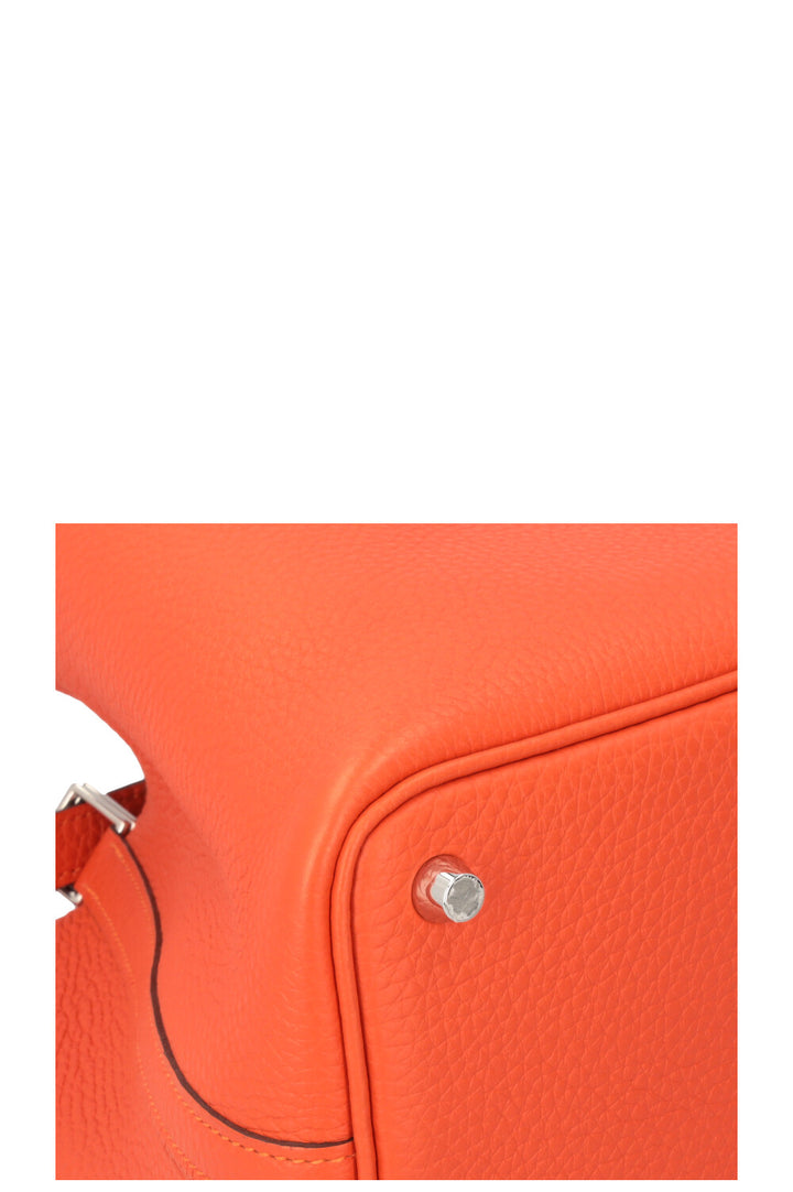 HERMÈS Picotin Lock Clemence 18 Orange