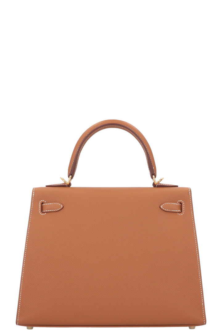 HERMÈS Kelly 25 Sellier Epsom Gold