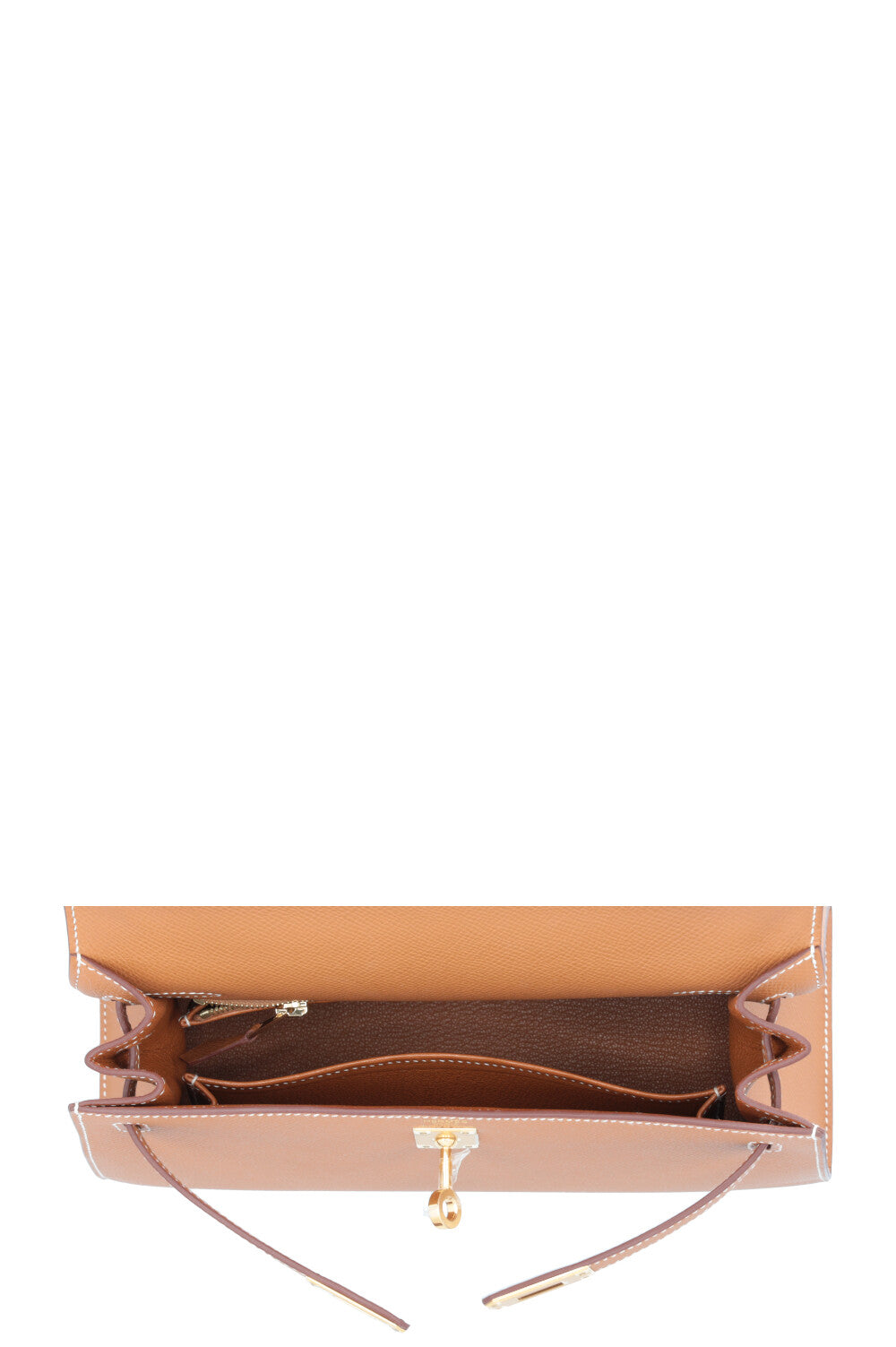 HERMÈS Kelly 25 Sellier Epsom Gold