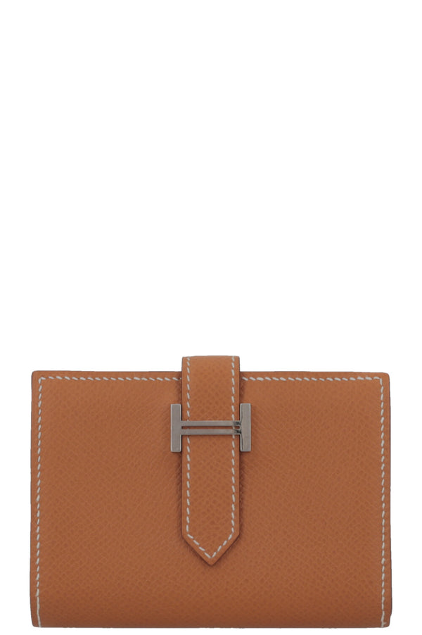 HERMÈS Bearn Mini Wallet Epsom Gold