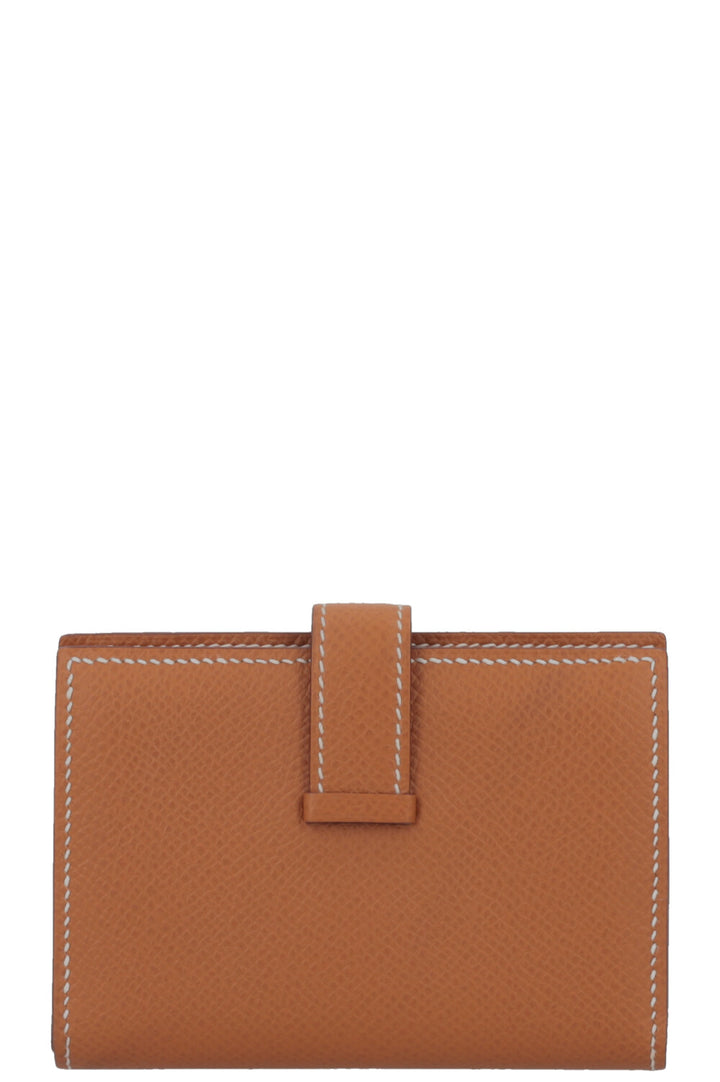 HERMÈS Bearn Mini Wallet Epsom Gold