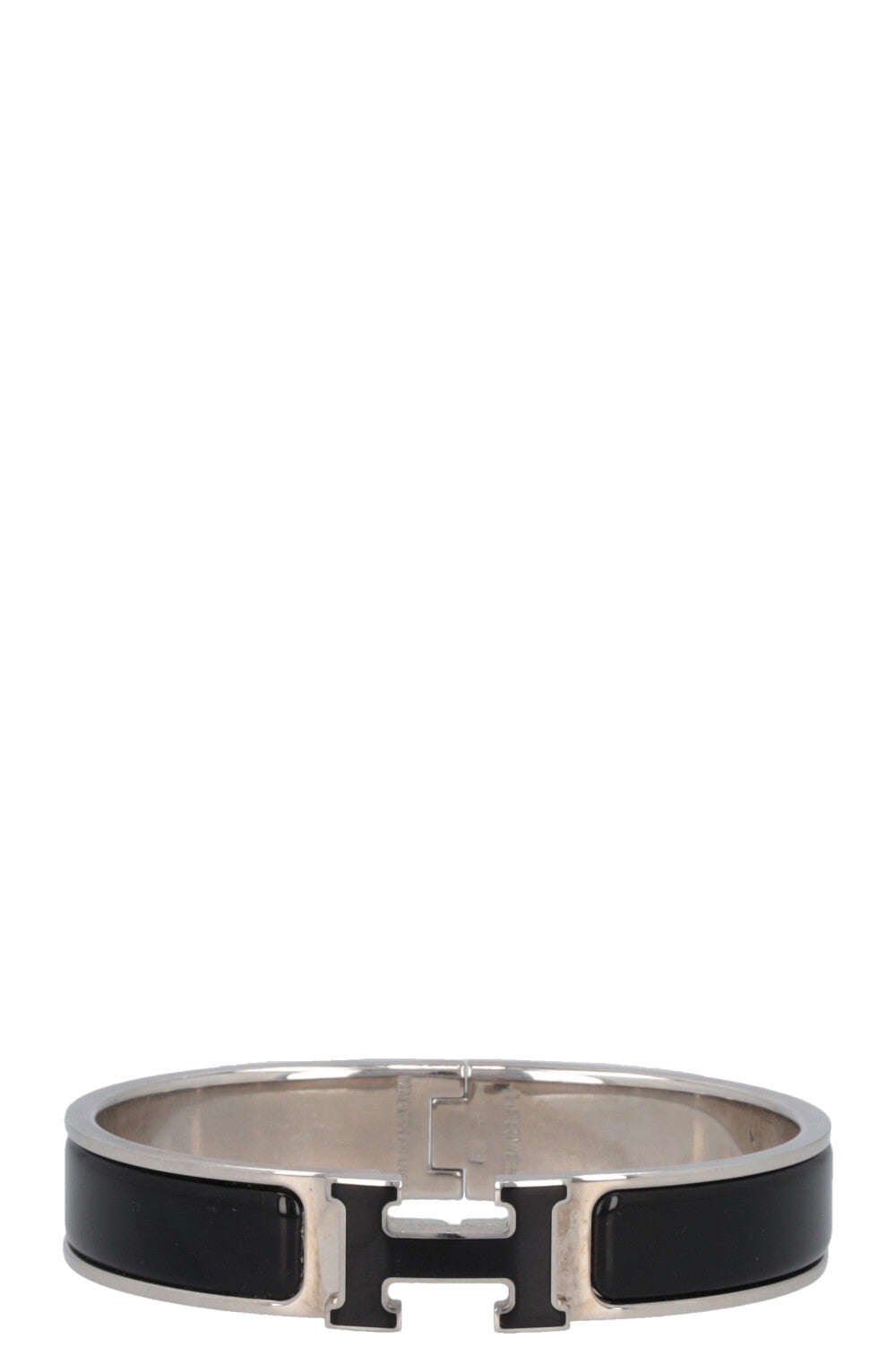 HERMÈS Clic H Bracelet Silver Black