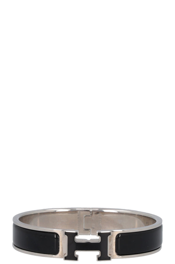 HERMÈS Clic H Bracelet Silver Black