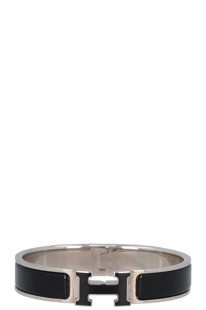 HERMÈS Clic H Bracelet Silver Black