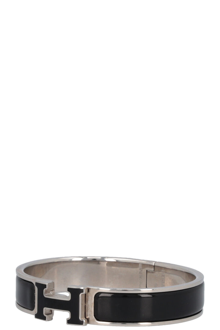 HERMÈS Clic H Bracelet Silver Black