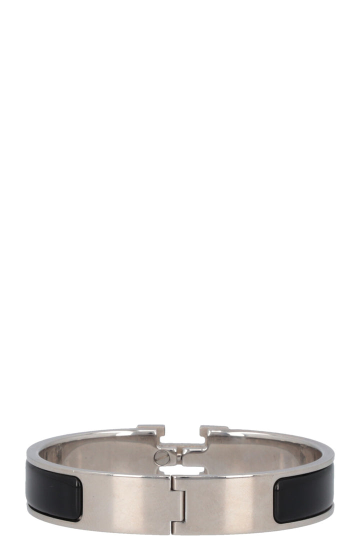 HERMÈS Clic H Bracelet Silver Black