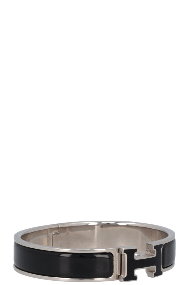 HERMÈS Clic H Bracelet Silver Black