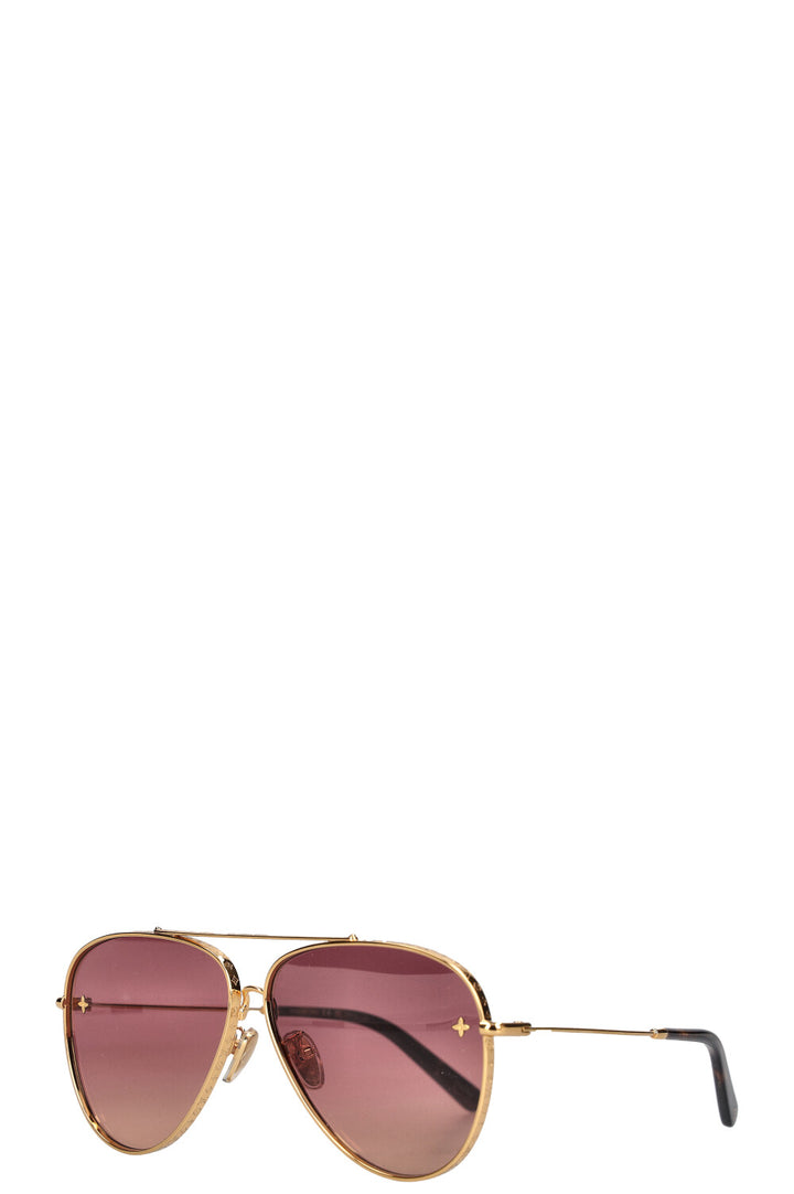 LOUIS VUITTON Pilot Sunglasses 6312 Gold