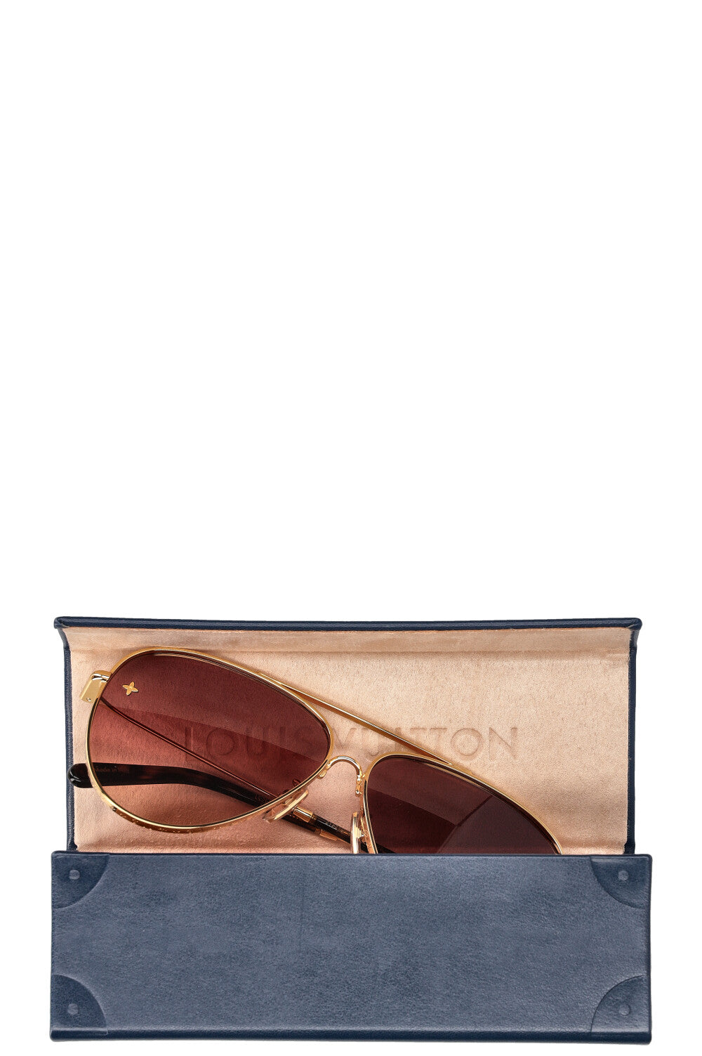 LOUIS VUITTON Pilot Sunglasses 6312 Gold