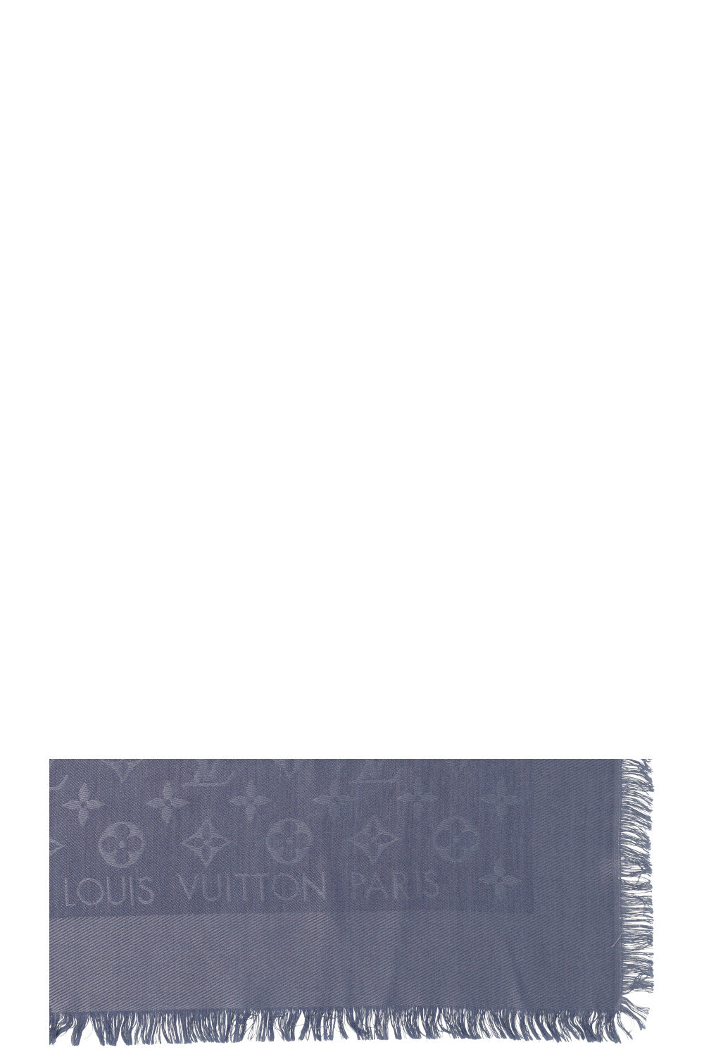 LOUIS VUITTON Scarf MNG Silk Wool Blue
