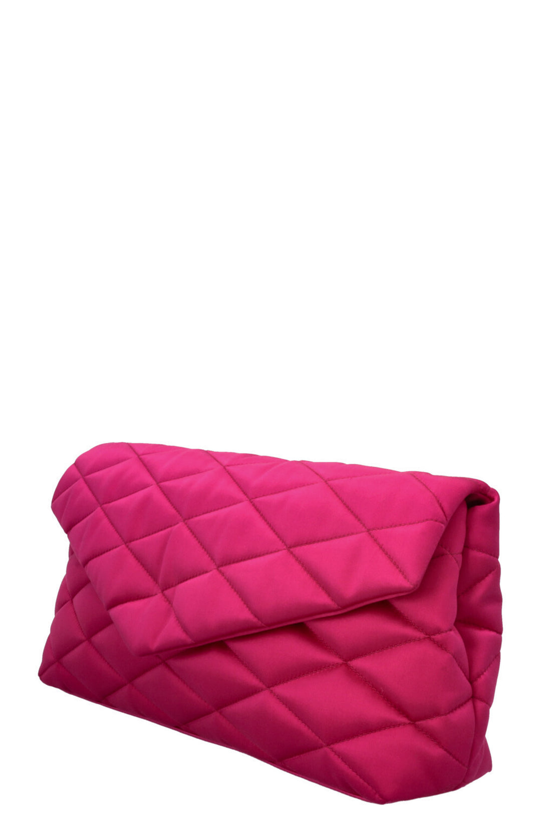 SAINT LAURENT Sade Envelope Clutch Satin Pink