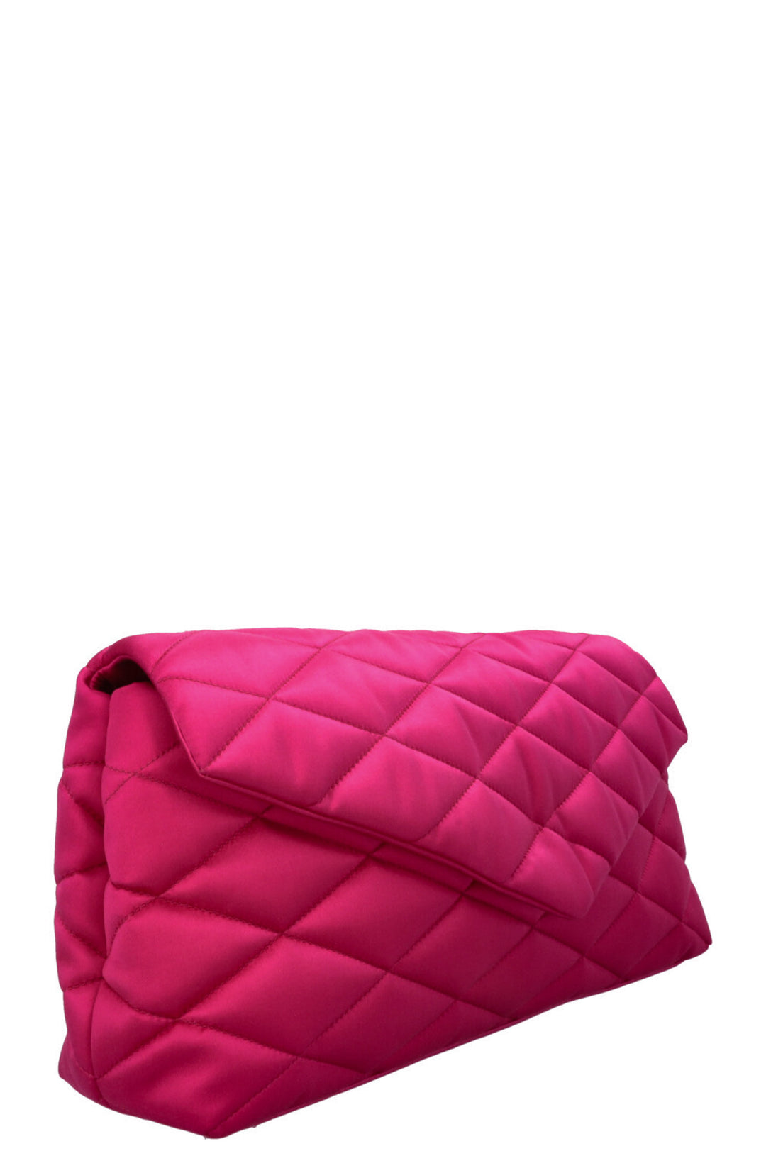 SAINT LAURENT Sade Envelope Clutch Satin Pink