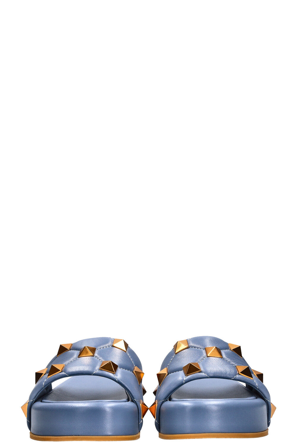 VALENTINO Claquettes à plateforme romaines à clous Bleu 