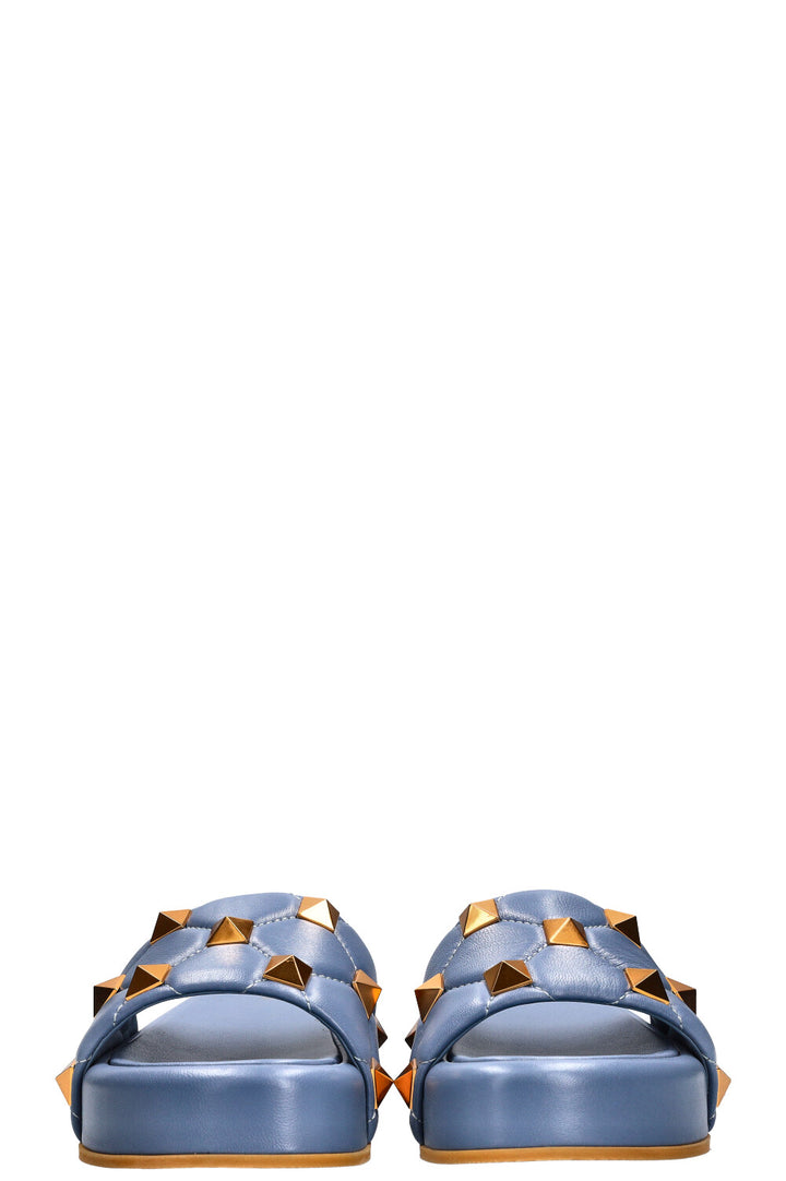 VALENTINO Claquettes à plateforme romaines à clous Bleu 