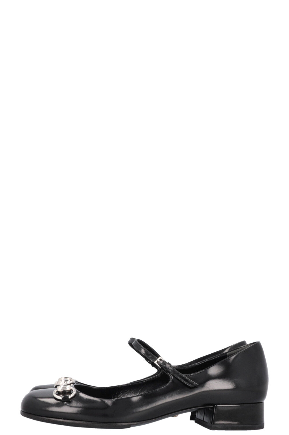 GUCCI Horsebit Mary Jane Heels Black