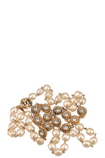 CHANEL Vintage Pearl Necklace Gold