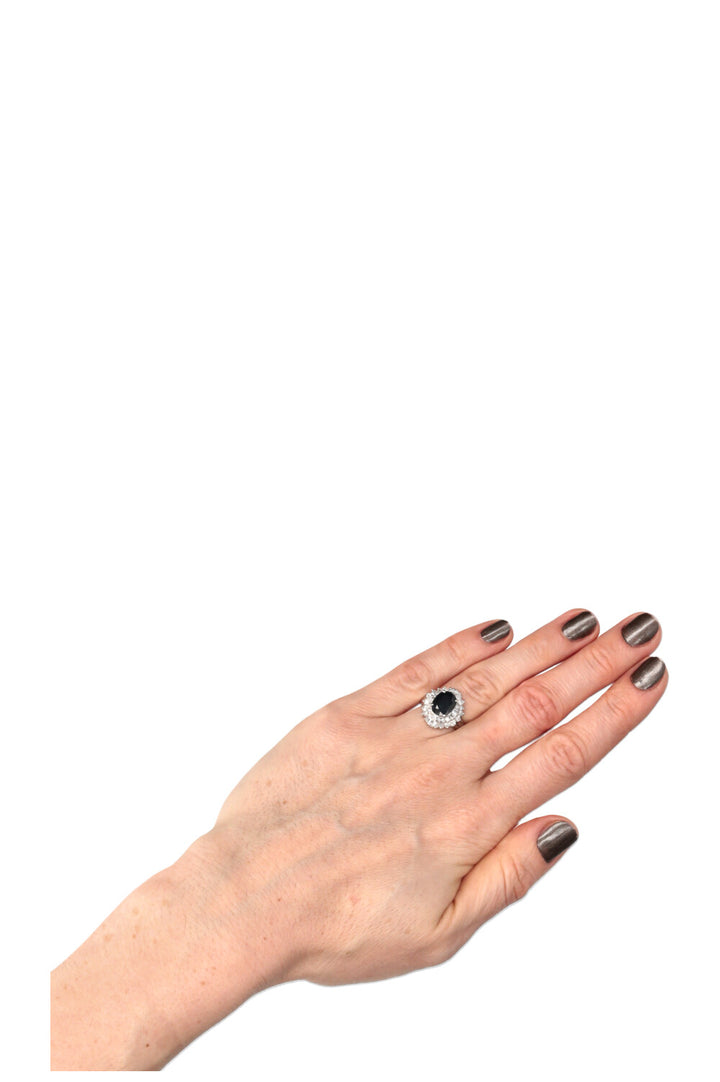 VINTAGE JEWELRY Black Sapphire Ring