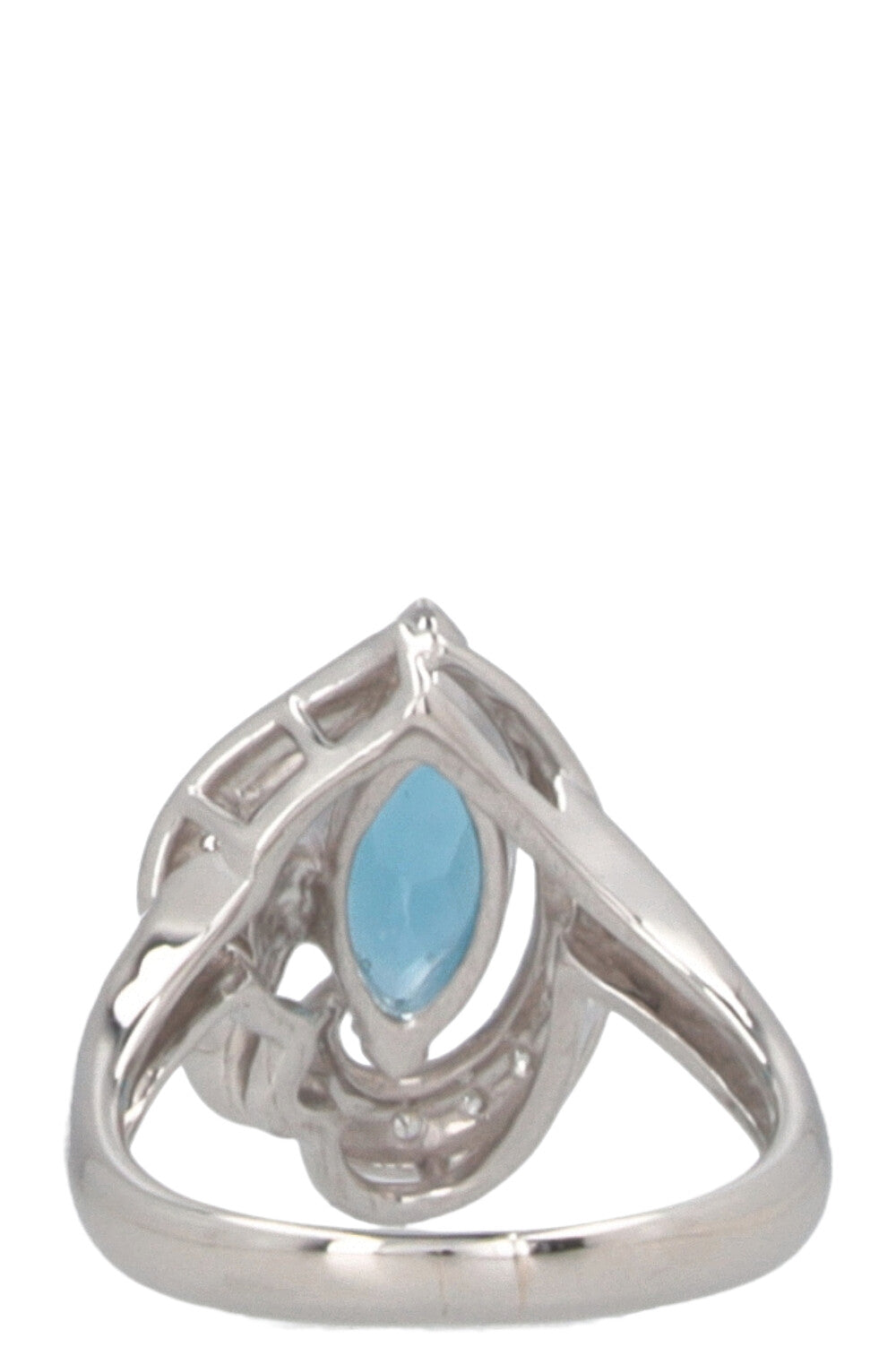 VINTAGE JEWELRY Topas Diamond Oval Ring Platin