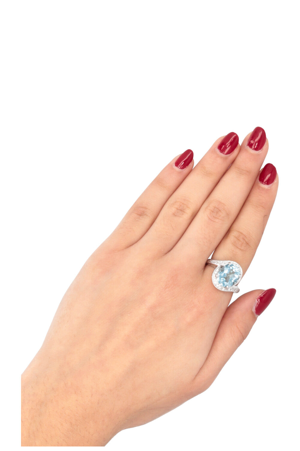 VINTAGE JEWELRY Topas Diamond Cocktail Ring Platin