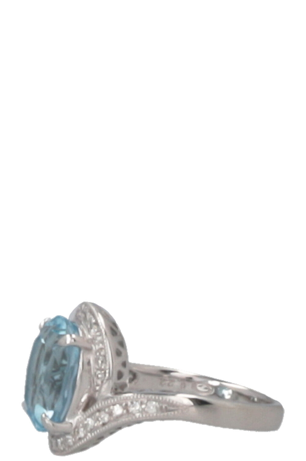 VINTAGE JEWELRY Topas Diamond Cocktail Ring Platin
