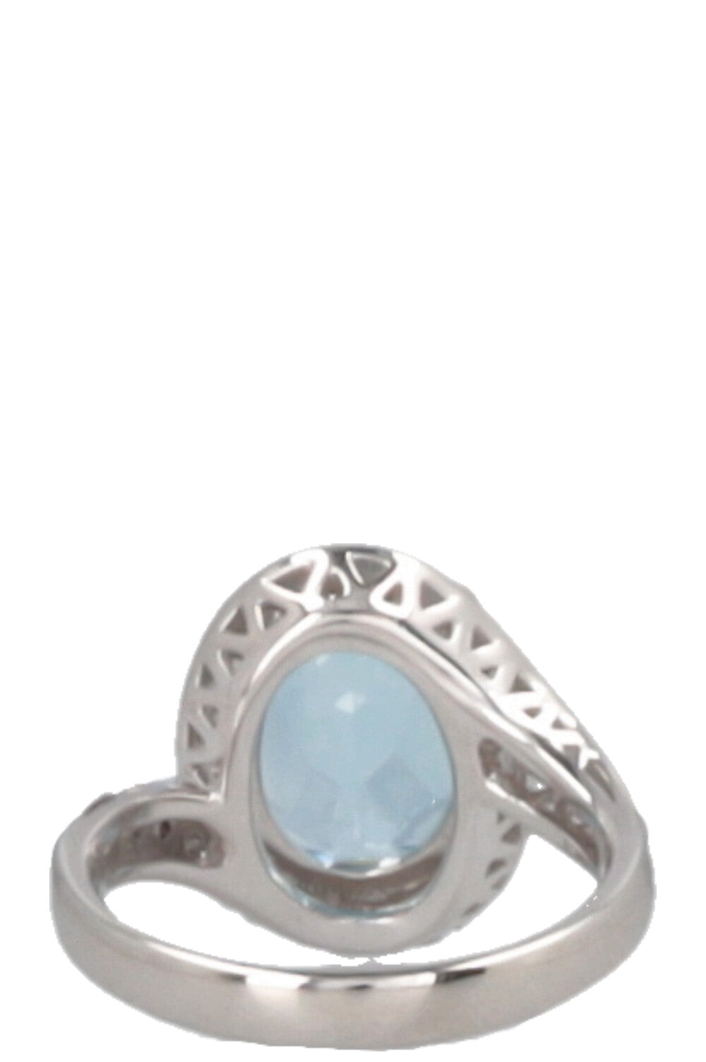 VINTAGE JEWELRY Topas Diamond Cocktail Ring Platin