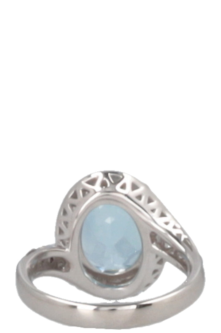 VINTAGE JEWELRY Topas Diamond Cocktail Ring Platin
