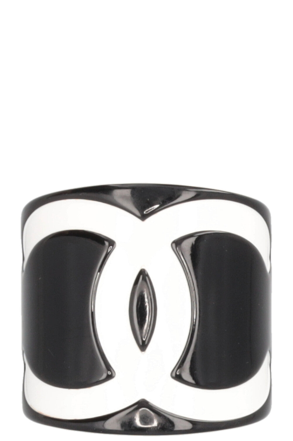CHANEL CC Manchette Noir Blanc