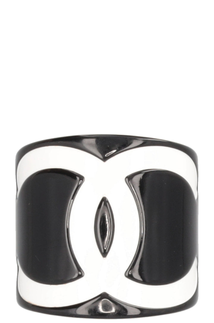 CHANEL CC Manchette Noir Blanc