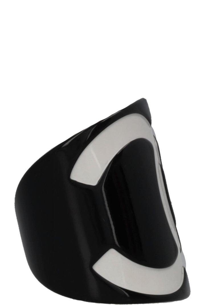 CHANEL CC Manchette Noir Blanc