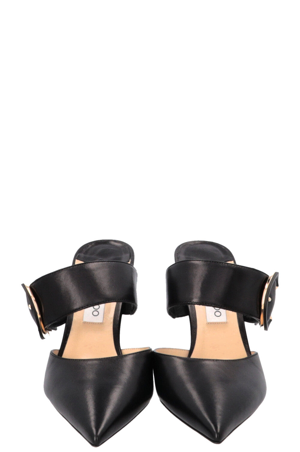 JIMMY CHOO Magie 90 Mules Leather Black