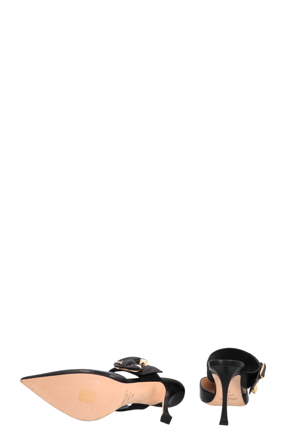 JIMMY CHOO Magie 90 Mules Leather Black