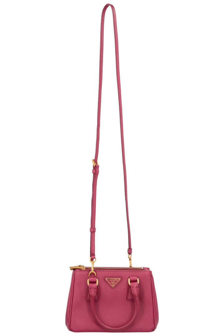 PRADA Micro Galleria Bag Saffiano Pink