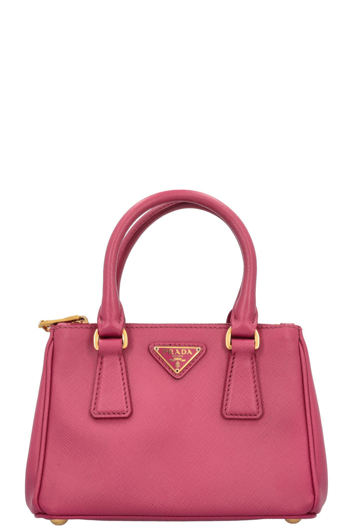 PRADA Micro Galleria Bag Saffiano Pink