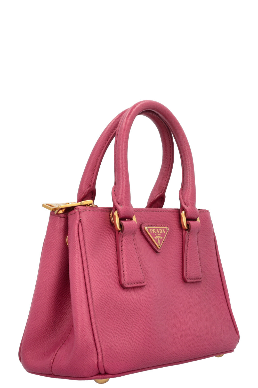 PRADA Micro Galleria Bag Saffiano Pink