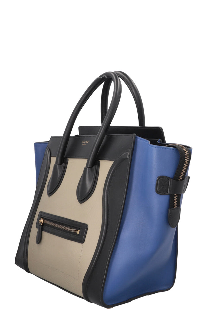 CÉLINE Luggage Mini Tricolor Blue
