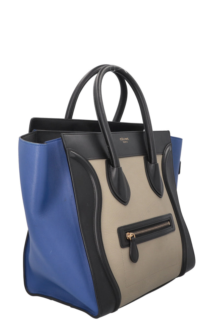 CÉLINE Luggage Mini Tricolor Blue
