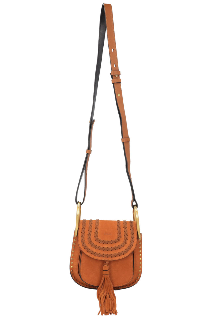 CHLOÉ Hudson Small Bag Suede Cognac